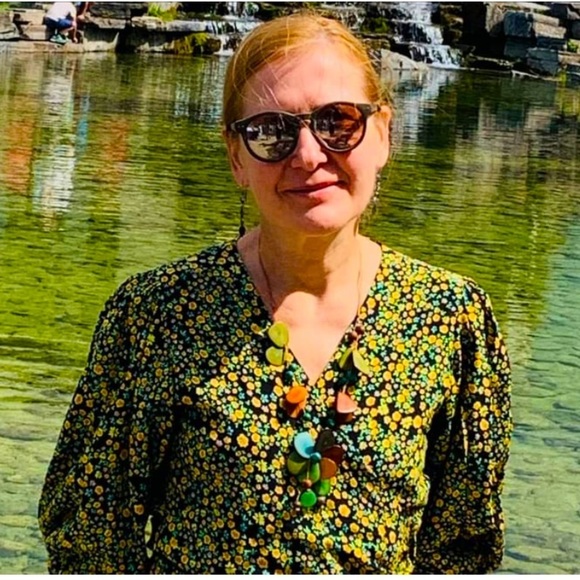 ANTHROPOLOGIE NWT Faithfull Uli Cropped Wrap Blouse Size S (4). - Picture 4 of 4